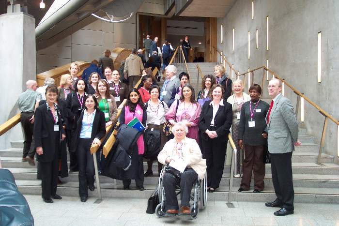 Delegates and MSPs at the Scottish Parliament